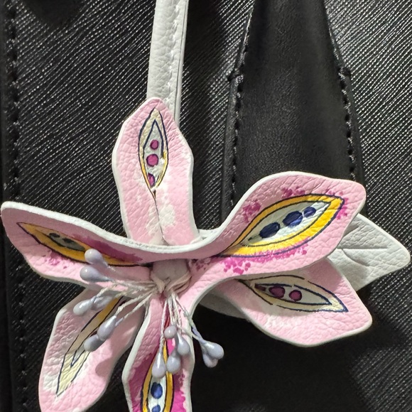 🎉Vera Bradley Pink Floral Leather Accessory - Picture 3 of 4